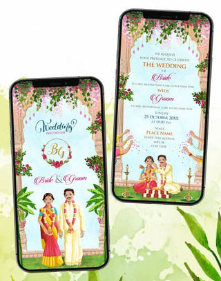 South Indian Wedding Card | IM-2344