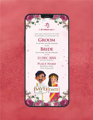 South Indian Wedding Save The Date | W-408