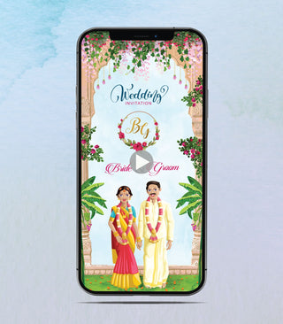 South Indian Wedding Video Invite Template | IM-2344-V