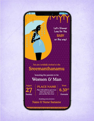 Sreemanthanamu Baby Shower Invitations | BS-11