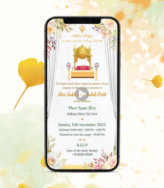 Sukhmani Sahib Invitation Video For Wedding | PB-03-V