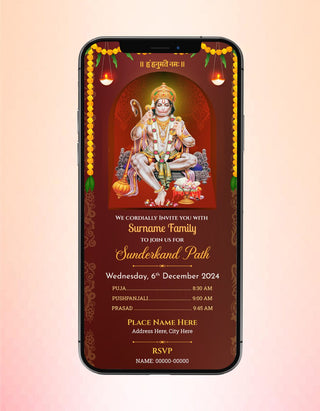 Sunderkand Invitation Card | SP-04