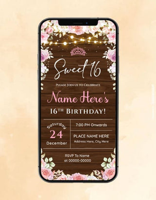 Sweet 16 Birthday Party Invitation Card | IM-2191