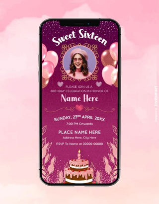 Sweet Sixteen Invitation Card | IM-2187