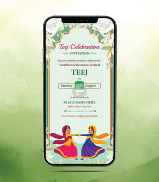 Teej Function Invitation Video | IM-2117-V