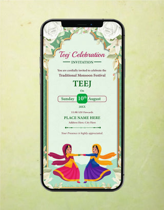 Teej Invitation Card | IM-2117