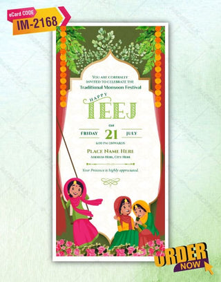 Teej Party Invitation