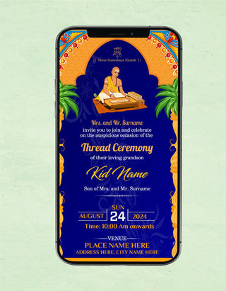 Thread Ceremony Invitation Card | TH-03