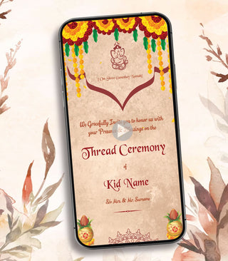 Thread Ceremony Video Invitations | IM-2053