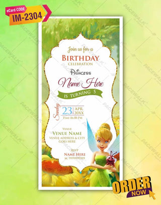 Tinkerbell Birthday Invite | IM-2304