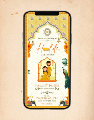 Traditional Haldi Ceremony Invitation | W-271