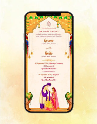 Traditional Indian Wedding Invitation | W-257