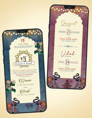 Traditional Punjabi Wedding Invitation | W-329