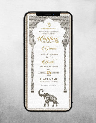 Traditional Wedding Ceremony Invite | W-317