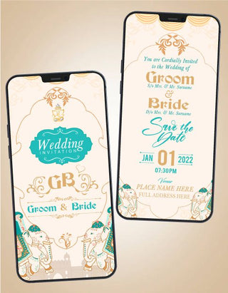 Traditional Wedding Invitation Card | W-109