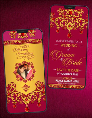 Traditional Wedding Invitation eCards For Whatsapp | W-55