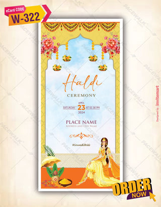 Traditional Wedding Invite PDF Cards | W-322