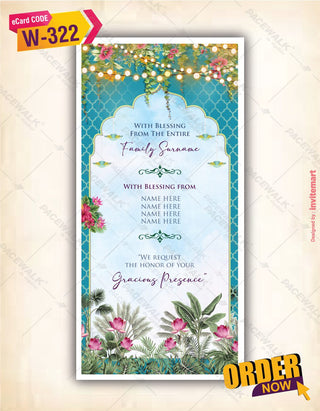 Traditional Wedding Invite PDF Cards | W-322