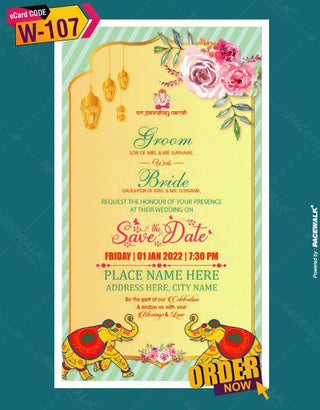 Traditional Wedding Card