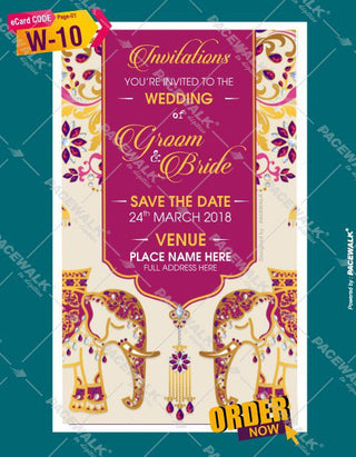 Rajasthani Style Wedding Invitation eCards | W-10