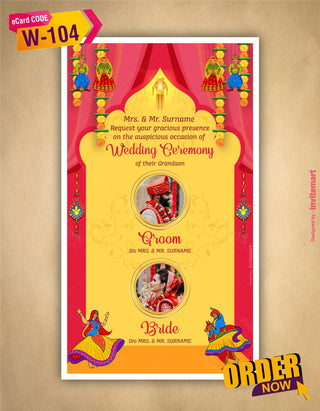 Marwari Wedding Invitation | W-104