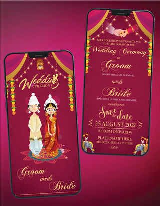 Bengali Wedding e Card | W-140