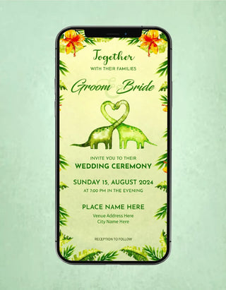 Animal Wedding Invitation Card | W-153