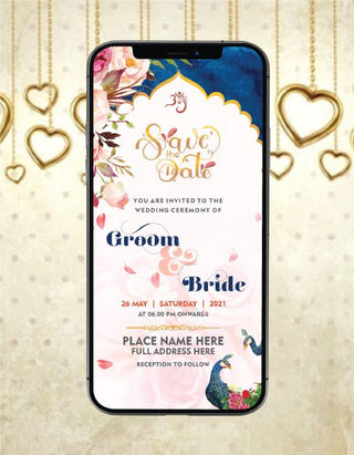 Indian Save the Date Card Online | W-178