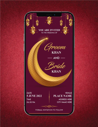 Muslim Wedding Save the Date Card | W-180