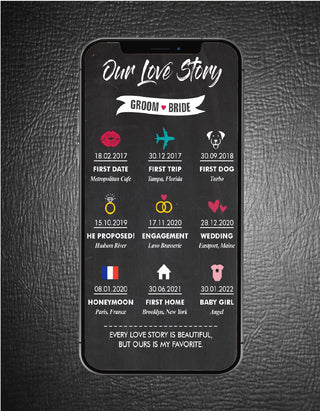 Creative Journey of Love Story Card | W-181