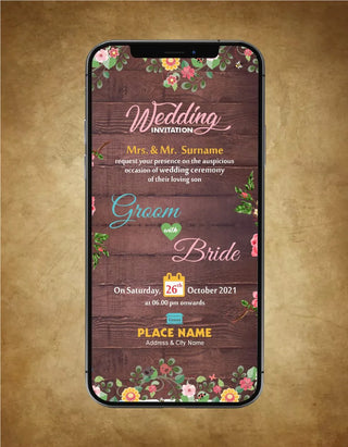 Beautiful Wedding Invitation Card | W-182