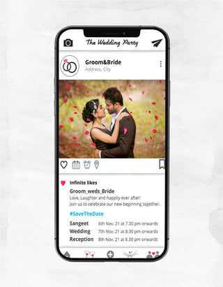 Instagram Save The Date Wedding Cards | W-204