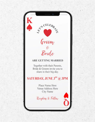 Playing Cards Wedding Invitation | W-207