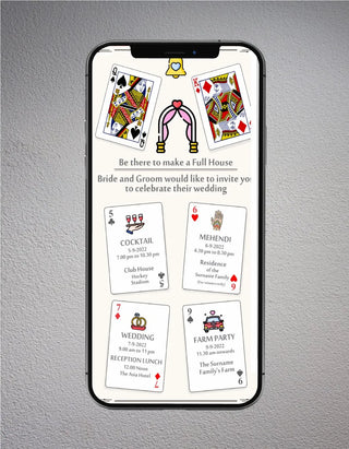 Poker Themed Wedding Invitations | W-208