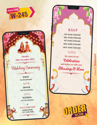 Wedding Invitation PDF Card | W-245