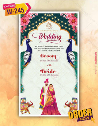 Wedding Invitation PDF Card | W-245