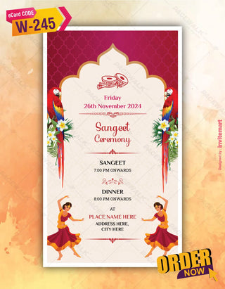 Wedding Invitation PDF Card | W-245