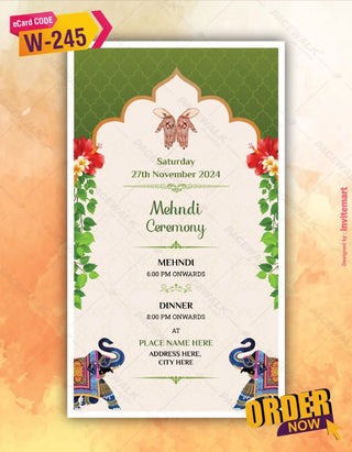 Wedding Invitation PDF Card | W-245