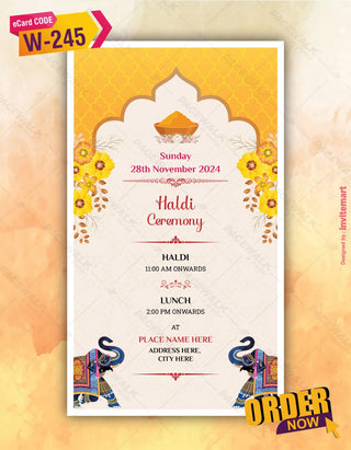 Wedding Invitation PDF Card | W-245