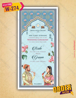 Traditional Wedding Invitation Card | W-274