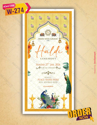 Traditional Wedding Invitation Card | W-274