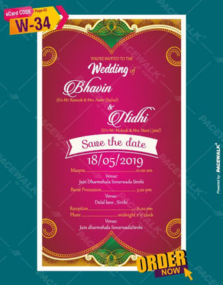 Rajasthani Wedding Invitation eCard | W-34