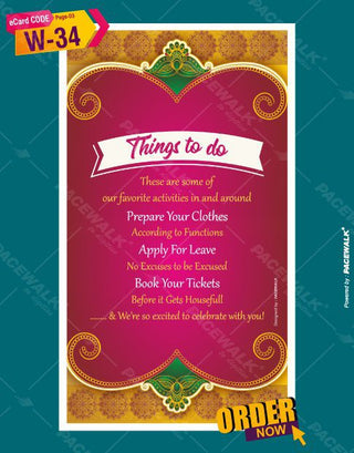 Rajasthani Wedding Invitation eCard | W-34