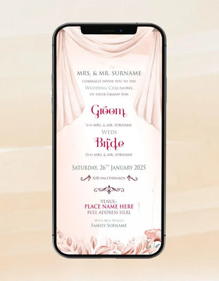 Wedding Ceremony Invitation Card | W-356