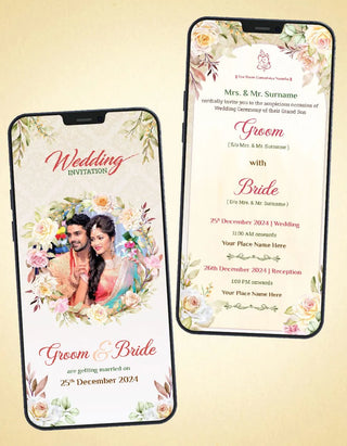 Wedding Invitation PDF Cards | W-306