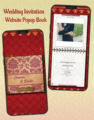 Wedding Invitation Website Pop-up Book | WEB-01