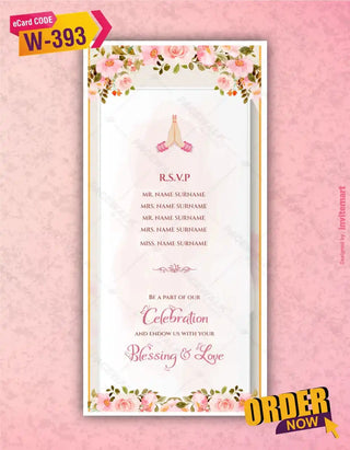 Wedding Invitations Couple Cartoon | W-393