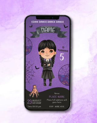 Wednesday Addams Birthday Invitation | IM-2454