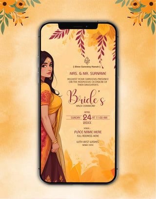 AI Haldi Invitation Card | IM-3016