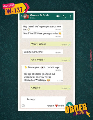 WhatsApp Theme Wedding Invitation